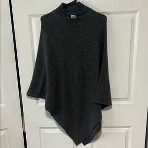 Charcoal Gray Women's Poncho Sweater